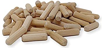 【中古】【輸入品・未使用】100個パック 5/16インチ x 1 3/16インチ 木製ダボピン 木材キルン乾燥溝と斜角、アメリカ製ハードウッド製。