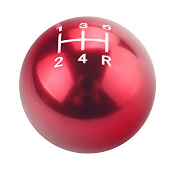 【中古】【輸入品・未使用】DEWHEL ラウンドボール 手動ギアスティック シフトノブ 5速 ショートスローシフターセレクター M10x1.25 アルミスクリューオン M (レッド)｜ムジカ＆フェリーチェ店