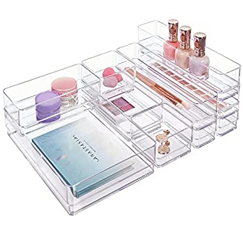 【中古】【輸入品・未使用】STORi クリアプラスチック メイクアップ&化粧台引き出しオーガナイザー 10個セット