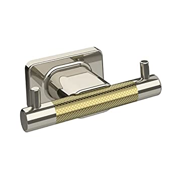 【中古】【輸入品・未使用】Esquire ダブルローブフック 光沢ニッケル/ゴールデンシャンパン