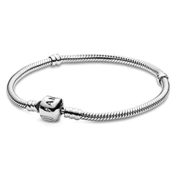 【中古】【輸入品・未使用】Pandora Jewelry アイコニックモーメンツ スネークチェーンチャーム スターリングシルバーブレスレット%ｶﾝﾏ% 25 CM%ｶﾝﾏ% 金属%ｶﾝﾏ% 宝石なし。%ｶ
