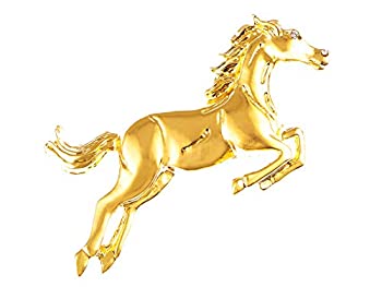 【中古】【輸入品・未使用】Golden Tone Plated Galloping Horse Jockey Equestrian Animal Fashion Pin Brooch