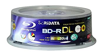 【中古】【インポート品・未当て嵌める】RiData 50GB BD-R DL デュアルレイヤー 青色花の冠書きとどめる能力のある 6xレコード盤 25風呂敷き包み 録画・録音用メディア-ブルーレイディスクメディア-TV・オーディオ・カメラ