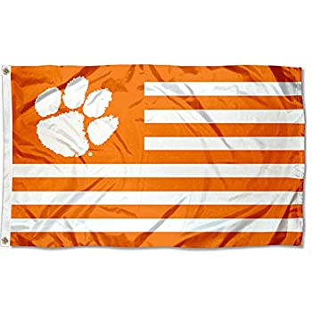【中古】【輸入品・未使用】College Flags and Banners Co. Clemson Tigers Stars and Stripes Nation Flag