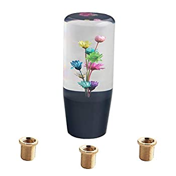 【中古】【輸入品・未使用】Dewhel マニュアルギアスティック シフターノブ JDM 10cm 本物の花 シフトノブ ユニバーサルシフトヘッド M12X1.25 M10X1.5 M10X1.25 M8x1.25