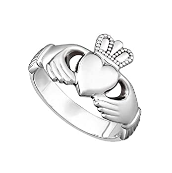 【中古】【輸入品・未使用】クラダリング 立体的 スターリングシルバー アイルランド製 サイズ8～13