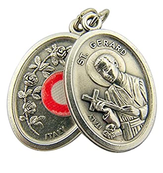 【中古】【輸入品・未使用】シルバートーン カトリック聖人 3等級の布の聖遺物メダル、1インチ シルバー