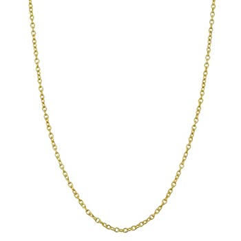 【中古】【輸入品・未使用】イエローゴールドメッキスターリングシルバー1.3?MMケーブルチェーン(18インチ) 11,830円