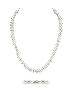 【中古】【インポート品・未当てはめる】The Pearl Source レディーズ ラウンド真水育てる真珠の頸飾り 24 7.0-8.0粍