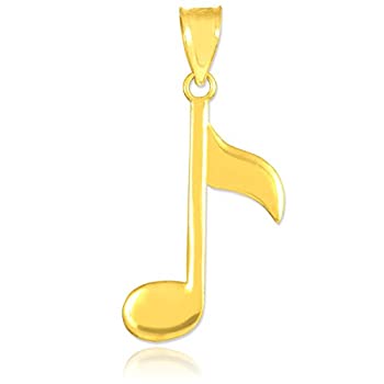 【中古】【輸入品・未使用】Music Jewelry 10Kゴールド 8音符ペンダント