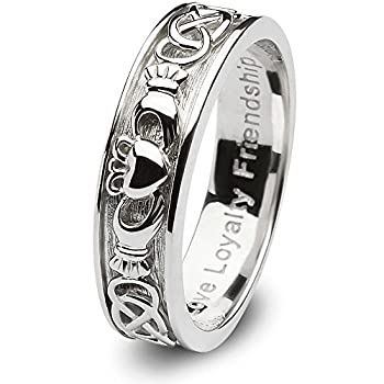 【中古】【輸入品・未使用】レディース Claddagh SL-SD8 スターリングシルバー製ウェディングリング アイルランド製。