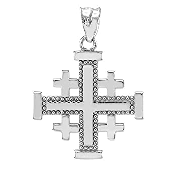 【中古】【輸入品・未使用】Masonic Jewelry (フリーメイソン) 925スターリングシルバー エルサレム クロスペンダント