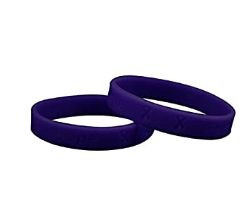 【中古】【輸入品・未使用】Fundraising For A Cause | Violet Hodgkins Lymphoma Awareness ブレスレット ? バイオレットリボンがん啓発シリコンブレスレット 大人用