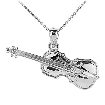 【中古】【輸入品・未使用】925スターリングシルバー 音楽チャーム チェロペンダントネックレス シルバー