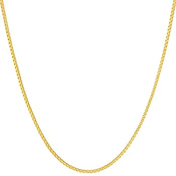 【中古】【輸入品・未使用】Lifetime Jewelry ゴールドネックレス レディース&メンズ [ 1.4mmボックスチェーンネックレス ] 最大20倍 24Kリアルゴールドメッキ ゴールド