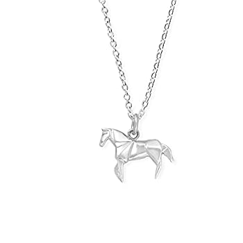 【中古】【輸入品・未使用】Boma Jewelry スターリングシルバー 折り紙馬ネックレス 18インチ｜ムジカ＆フェリーチェ店