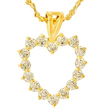 【中古】【輸入品・未使用】LIFETIME JEWELRY キュービックジルコニア オープンハートペンダントネックレス 24K純金メッキ｜ムジカ＆フェリーチェ店