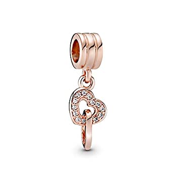 【中古】【輸入品・未使用】Pandora インターロッキング ハート ダングル ローズゴールド 781242CZ
