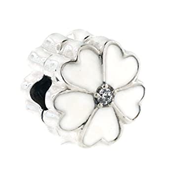 【中古】【輸入品・未使用】PANDORA クリップ ホワイトサクラソウチャーム 791822EN12
