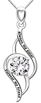 【中古】【輸入品・未使用】ALOV Jewelry スターリングシルバー Always My Sister Forever My Friend Love キュービックジルコニア ペンダントネックレス 17,591円