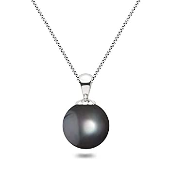 【中古】【輸入品・未使用】Orien Jewelry ブラック日本製AAAA 6-13.5mm 淡水養殖パールペンダントネックレス 16インチ/18インチ ソリティアネックレスペンダント%ｶﾝﾏ% 真珠｜ムジカ＆フェリーチェ店
