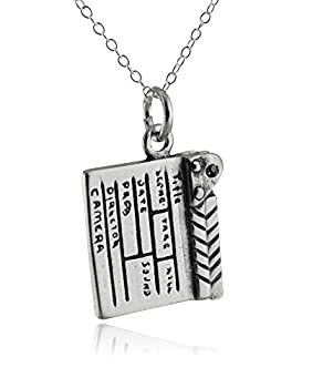 【中古】【輸入品・未使用】%ﾀﾞﾌﾞﾙｸｫｰﾃ%Sterling Silver Directors Movie Clapboard Necklace%ｶﾝﾏ% 18 Chain%ﾀﾞﾌﾞﾙｸｫｰﾃ%