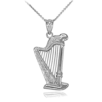 【中古】【輸入品・未使用】Harp Musical Instrumentスターリングシルバーペンダントネックレス シルバー|ムジカ&フェリーチェ店