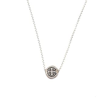 【中古】【輸入品・未使用】My Saint My Hero ベネディクトゥス プチネックレス シルバートーン フローティングシルバーベネディクトゥスメダル付き