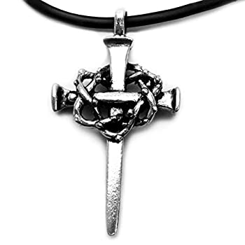 【中古】【輸入品・未使用】Crown of Thornsアンティークピュータークロスネックレス｜ムジカ＆フェリーチェ店