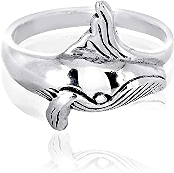 【中古】【輸入品・未使用】WithLoveSilver 925スターリングシルバーキュートHappy Whaleリング