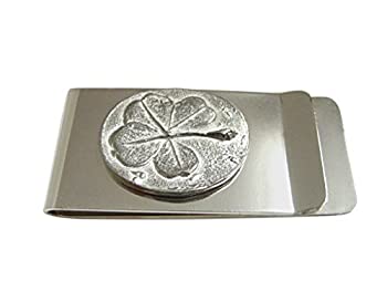 【中古】【輸入品・未使用】楕円形4つ葉のクローバーお金クリップ