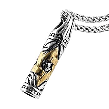 【中古】【輸入品・未使用】HZMAN ユダヤジュエリー マーゲン ダビデの星 バレットペンダントネックレス チェーン ステンレススチール イスラエルネックレス