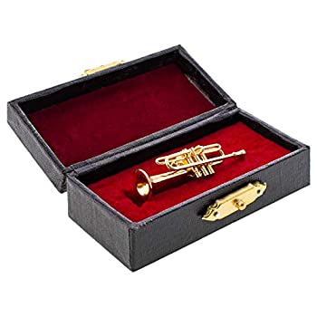 【中古】【輸入品・未使用】Women 's Miniature Musical Instrumentラペルピン???ベルベット裏地付きケース???トランペット