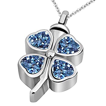 【中古】【輸入品・未使用】JMQJewelry ラッキークローバー 骨壺ネックレス 遺灰メモリアル形見ペンダント