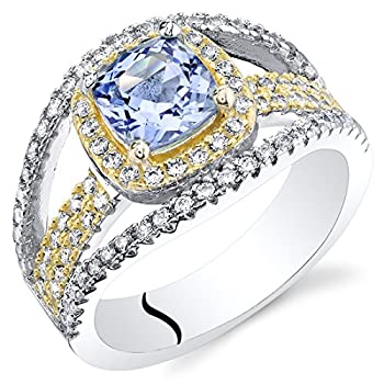 【中古】【輸入品・未使用】シミュレートタンザナイトスターリングシルバークッションパヴェリング 21,563円