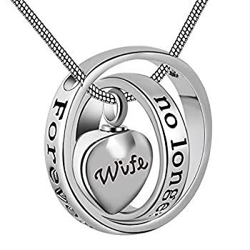 【中古】【輸入品・未使用】No Longer By My Side、Forever In My Heart CarvedロケットCremation Urnネックレスfor Mom & Dad