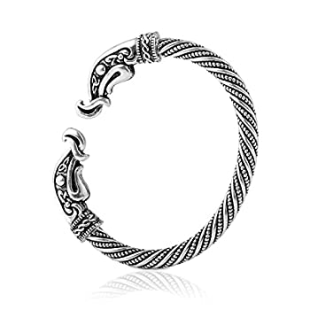 【中古】【輸入品・未使用】ファッションヴィンテージViking Raven Crow Head Screw Cuffバングルリストバンドブレスレットジュエリー|ムジカ&フェリーチェ店