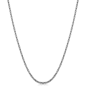 【中古】【輸入品・未使用】スターリングシルバー ビザンチンチェーンネックレス (1.8mm 20インチ)