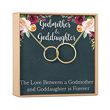 【中古】【輸入品・未使用】Dear Ava Godmother-Goddaughter ギフトネックレス：ゴッドマザーのプロポーズをリクエスト、2つのインターロッキングサークル。｜ムジカ＆フェリーチェ店
