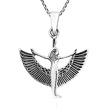 【中古】【輸入品・未使用】AeraVida エジプト女神アイシス .925 スターリングシルバー ペンダントネックレス