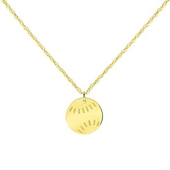 【中古】【輸入品・未使用】14K イエローゴールド ミニ野球スポーツネックレス スプリングリングクラスプ付き (16～18インチ 調節可能なチェーン)｜ムジカ＆フェリーチェ店