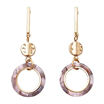【中古】【輸入品・未使用】Rosemarie Collections レディース ルーサイトフープとゴールドトーンバーダングルステートメントイヤリング グレー｜ムジカ＆フェリーチェ店