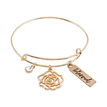 【中古】【輸入品・未使用】Living Grace Blessed is She 母の日 ゴールドトーン バングルブレスレット|ムジカ&フェリーチェ店
