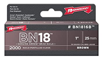 【中古】【輸入品・未使用】Arrow FastenerBN1816BCSArrow Brads-1%ﾀﾞﾌﾞﾙｸｫｰﾃ% BROWN BRAD (並行輸入品)