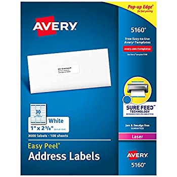 【中古】【インポート品・未当て嵌める】Easy Peel Laser Address Labels%ｶﾝﾏ% 1 x 2-5/8%ｶﾝﾏ% White%ｶﾝﾏ% 3000/Box (並行輸入品)