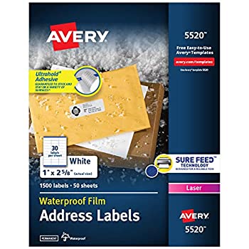 【中古】【輸入品・未使用】White Weatherproof Laser Shipping Labels%ｶﾝﾏ% 1 x 2-5/8%ｶﾝﾏ% 1500/Pack｜ムジカ＆フェリーチェ店