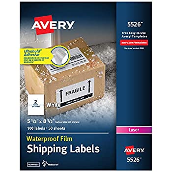 【中古】【輸入品・未使用】White Weatherproof Laser Shipping Labels%ｶﾝﾏ% 5-1/2 x 8-1/2%ｶﾝﾏ% 100/Pack (並行輸入品)