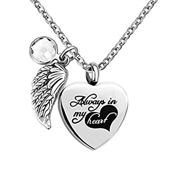 【中古】【輸入品・未使用】CharmSStory Always in My Heart 骨壺ネックレス 火葬ジュエリー メモリアルネックレス 人間の遺灰用