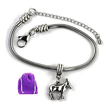 【中古】【輸入品・未使用】Dave The Bunny Donkey ブレスレット ステンレススチール製スネークチェーンブレスレット|ムジカ&フェリーチェ店