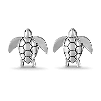 【中古】【輸入品・未使用】Boma Jewelry スターリングシルバー ウミガメ 動物スタッドイヤリング|ムジカ&フェリーチェ店